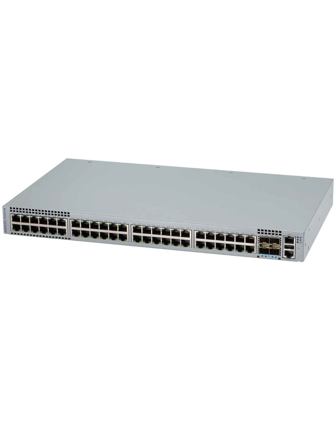 Arista DCS‑7010TX‑48‑DC-F/R — 48‑Port 1000BASE‑T + 4×1/10/25GbE SFP+ DC‑Powered Switch