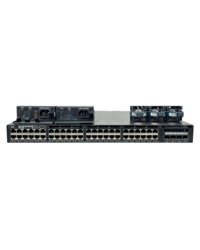 Cisco WS-C3650-48FQ-L 48-Port PoE + 4x 10GB SFP+ w/ Dual AC Power