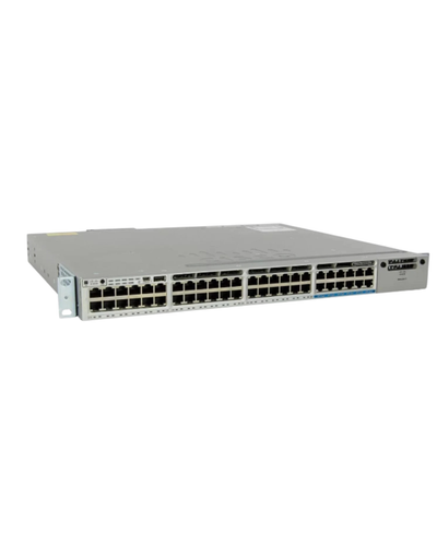 Cisco WS-C3850-12X48U-L Stackable 48-Port 1G with 12-Port 1/2.5/5/10 Gbps UPOE Ethernet ports, with 1100W AC power supply, LAN Base feature set